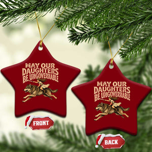 May Our Daughters Be Ungovernable Feminist Girl Ceramic Ornament TS11 Print Your Wear
