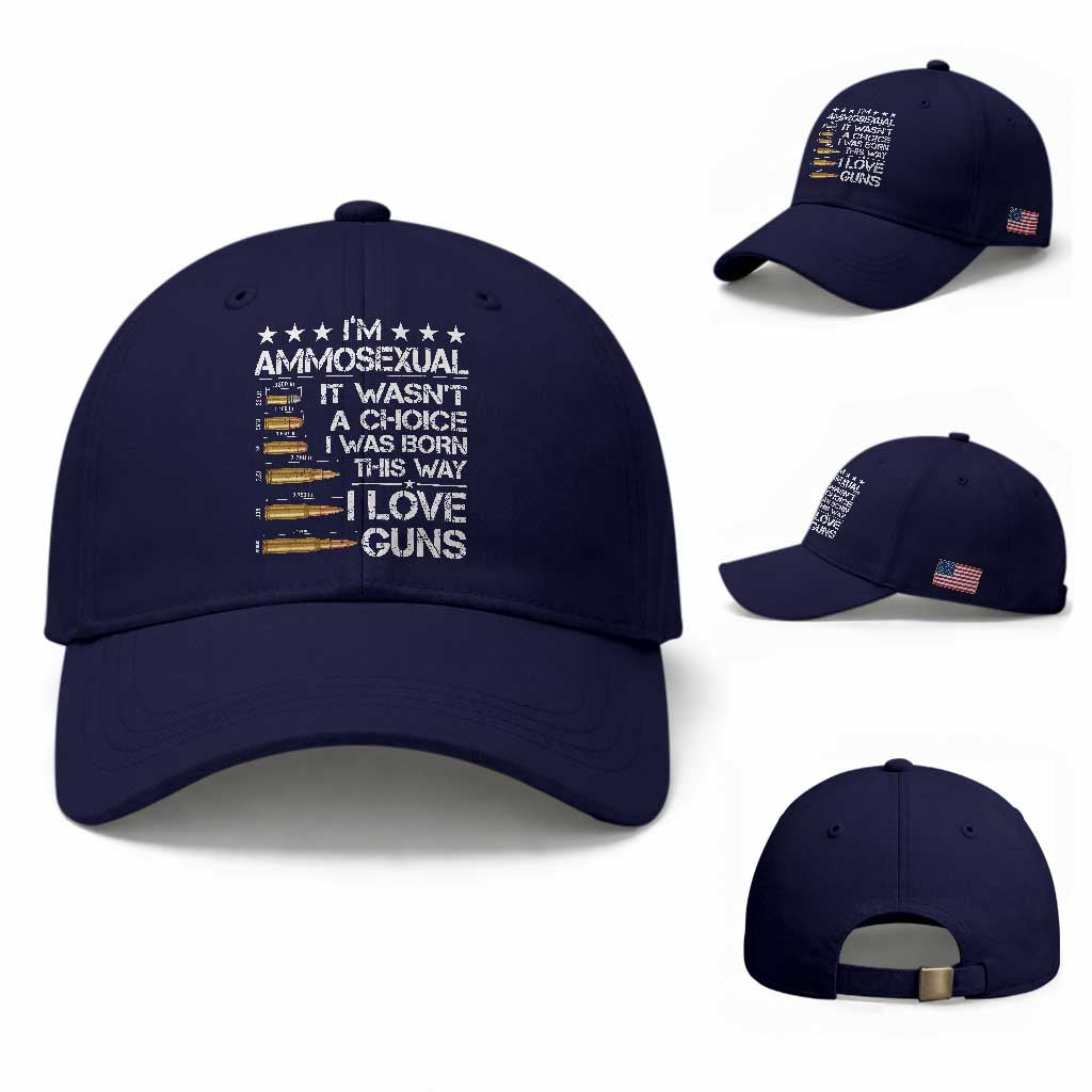 I'm Ammosexual It Wasn't A Choice 2nd Amendment Gun Lovers Baseball Cap TS11 Baseball Cap Universal Fit Dark Blue Print Your Wear