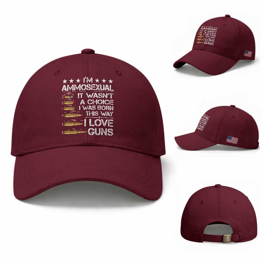 I'm Ammosexual It Wasn't A Choice 2nd Amendment Gun Lovers Baseball Cap TS11 Baseball Cap Universal Fit Maroon Print Your Wear
