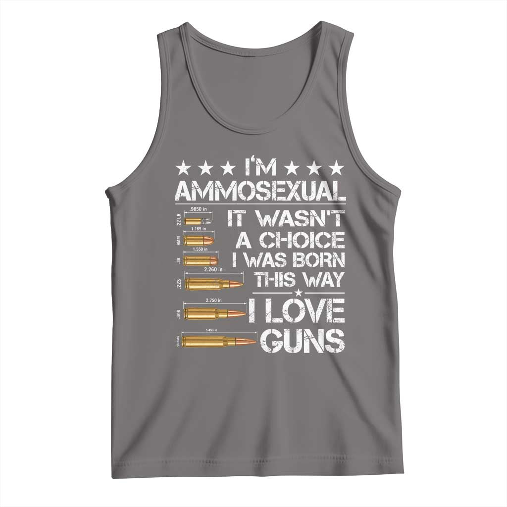 I'm Ammosexual It Wasn't A Choice 2nd Amendment Gun Lovers Tank Top TS11 Deep Heather Print Your Wear