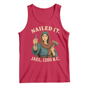 Nailed It Jael 1200 BC Tank Top Funny Biblical Feminist Religious TS11 Red Print Your Wear