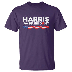 Harris For President T Shirt Election Campaign 2024 American Flag TS11 Purple Print Your Wear