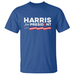 Harris For President T Shirt Election Campaign 2024 American Flag TS11 Royal Blue Print Your Wear