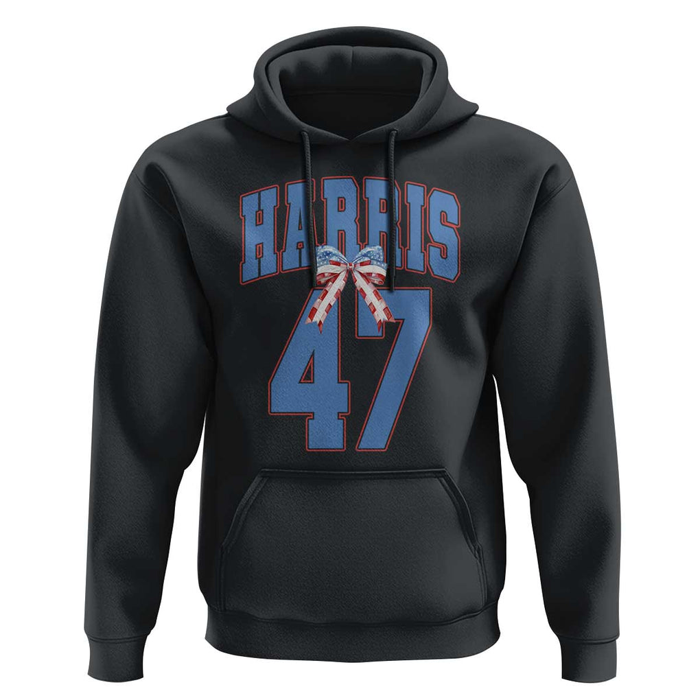 Harris 47 Hoodie 47th President USA America Bow Coquette Aesthetic TS11 Black Print Your Wear