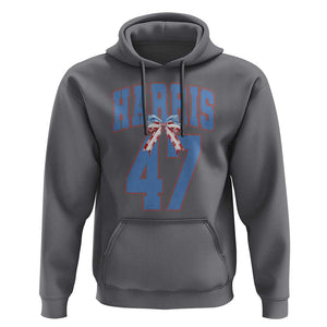 Harris 47 Hoodie 47th President USA America Bow Coquette Aesthetic TS11 Charcoal Print Your Wear