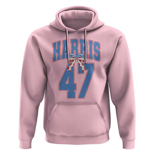 Harris 47 Hoodie 47th President USA America Bow Coquette Aesthetic TS11 Light Pink Print Your Wear