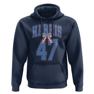 Harris 47 Hoodie 47th President USA America Bow Coquette Aesthetic TS11 Navy Print Your Wear