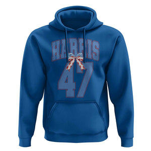 Harris 47 Hoodie 47th President USA America Bow Coquette Aesthetic TS11 Royal Blue Print Your Wear