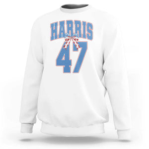 Harris 47 Sweatshirt 47th President USA America Bow Coquette Aesthetic TS11 White Print Your Wear