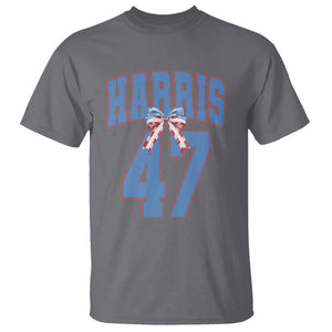 Harris 47 T Shirt 47th President USA America Bow Coquette Aesthetic TS11 Charcoal Print Your Wear