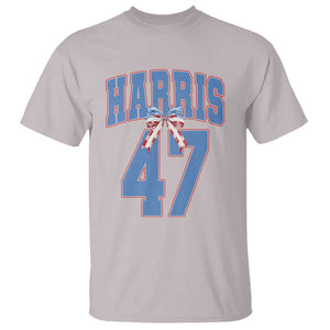 Harris 47 T Shirt 47th President USA America Bow Coquette Aesthetic TS11 Ice Gray Print Your Wear