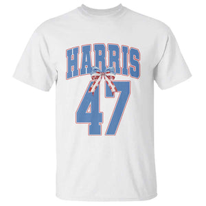 Harris 47 T Shirt 47th President USA America Bow Coquette Aesthetic TS11 White Print Your Wear