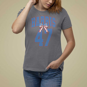 Harris 47 T Shirt For Women 47th President USA America Bow Coquette Aesthetic TS11 Charcoal Print Your Wear