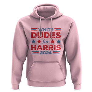 White Dudes For Harris Hoodie American Flag Star 2024 TS11 Light Pink Print Your Wear