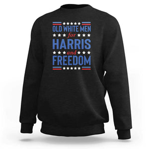 Old White Men For Harris And Freedom Sweatshirt American Flag Star Presidential Election 2024 TS11 Black Print Your Wear