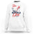 Yes I'm A Kamala Girl 2024 Sweatshirt High Heel Stilettos Cat Pearls American Flag TS11 White Print Your Wear