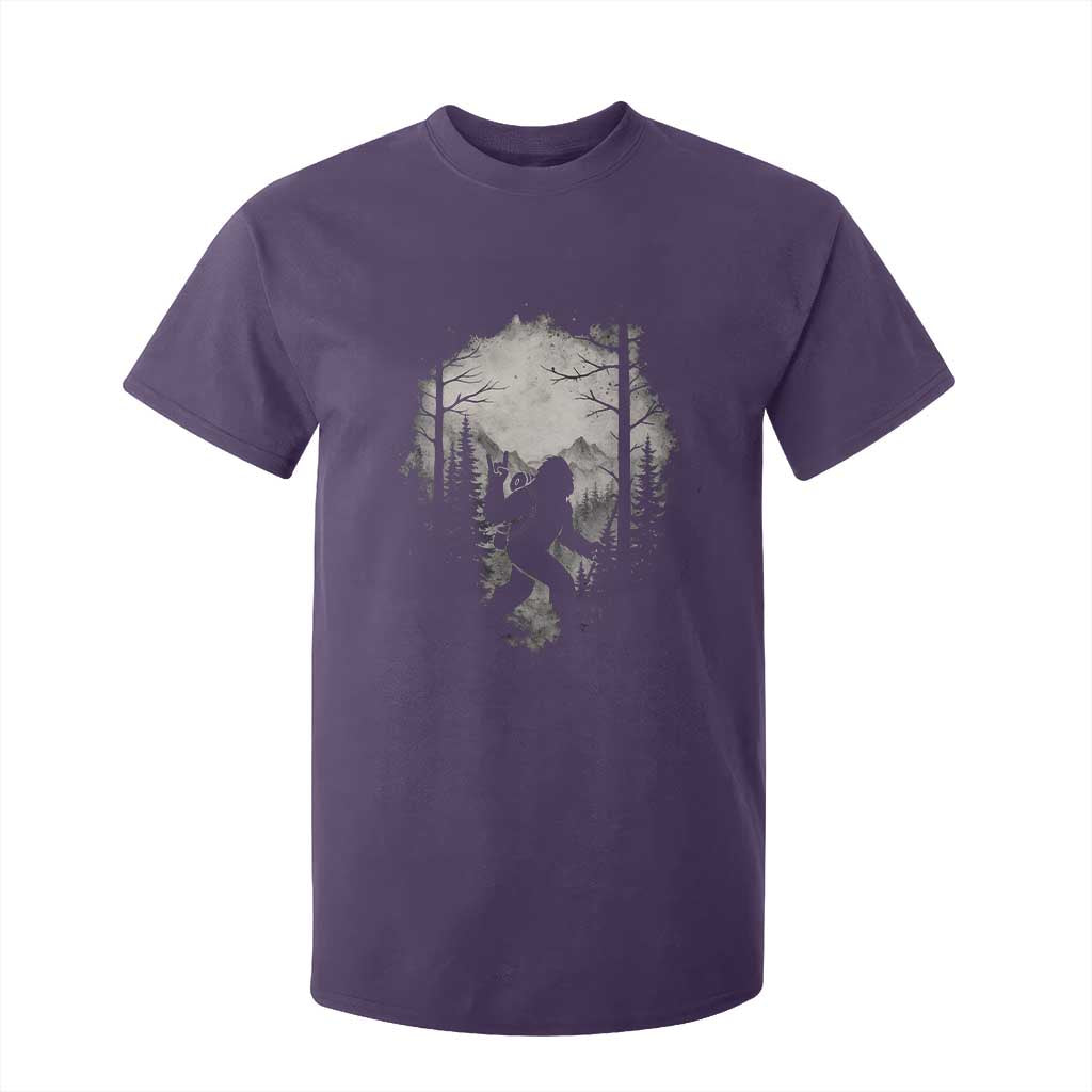 Funny Bigfoot Hiking Night Stroll Mountain Forest T Shirt For Kid TS11 Purple Print Your Wear