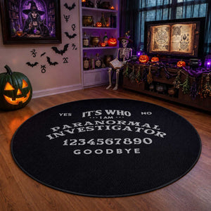 Ouija Board Spirit Board Round Rug Its Who I Am Occult Gothic Halloween Pagan