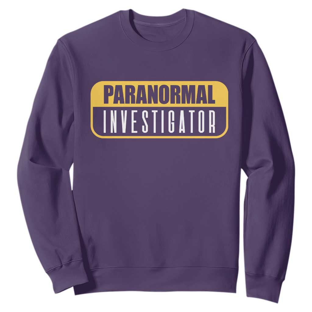 Paranormal Investigator Ghost Hunting Sweatshirt EVP Halloween Ghost Researchers TS11 Purple Print Your Wear