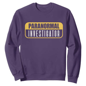 Paranormal Investigator Ghost Hunting Sweatshirt EVP Halloween Ghost Researchers TS11 Purple Print Your Wear