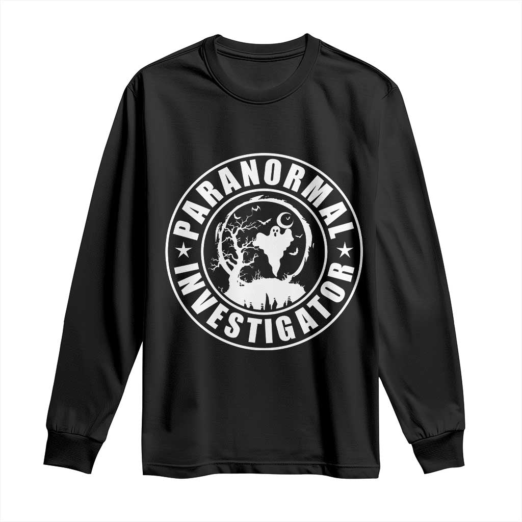 Paranormal Investigator Ghost Hunting Long Sleeve Shirt EVP Halloween TS11 Black Print Your Wear
