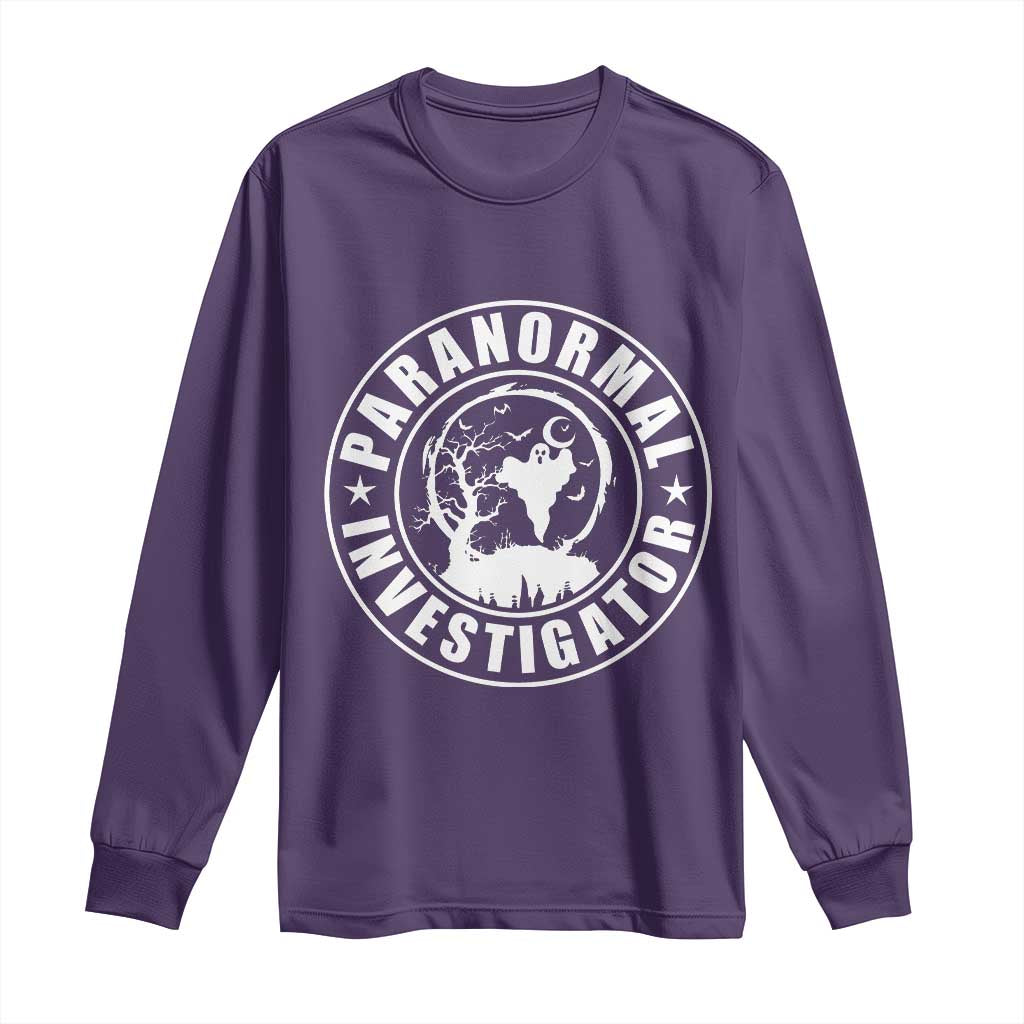 Paranormal Investigator Ghost Hunting Long Sleeve Shirt EVP Halloween TS11 Purple Print Your Wear