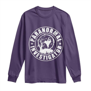 Paranormal Investigator Ghost Hunting Long Sleeve Shirt EVP Halloween TS11 Purple Print Your Wear