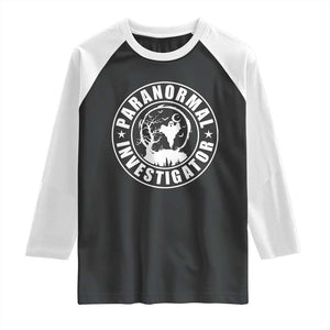 Paranormal Investigator Ghost Hunting Raglan Shirt EVP Halloween TS11 Black White Print Your Wear