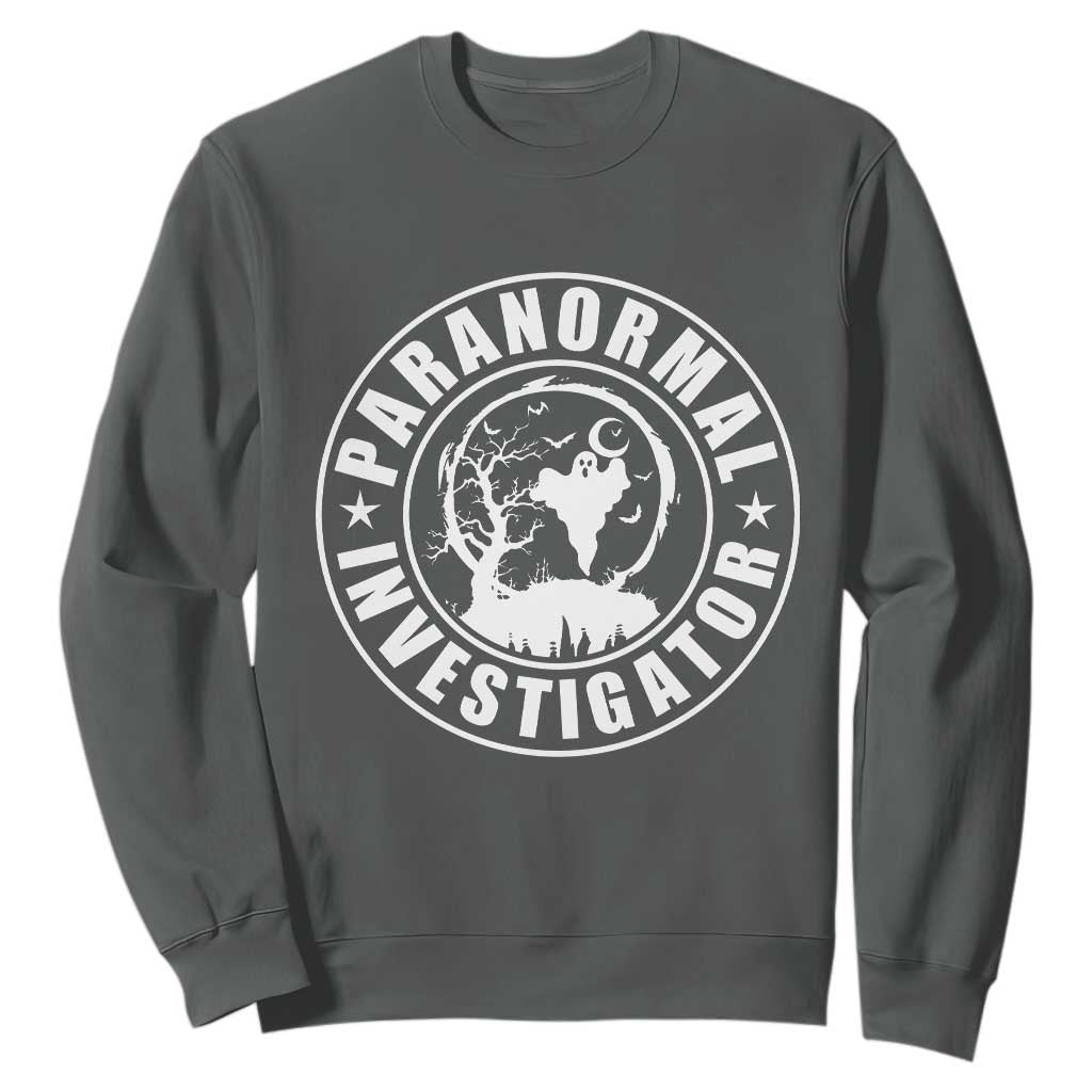 Paranormal Investigator Ghost Hunting Sweatshirt EVP Halloween TS11 Dark Heather Print Your Wear