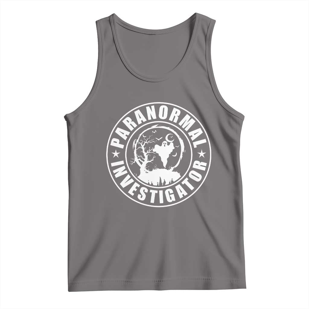 Paranormal Investigator Ghost Hunting Tank Top EVP Halloween TS11 Deep Heather Print Your Wear
