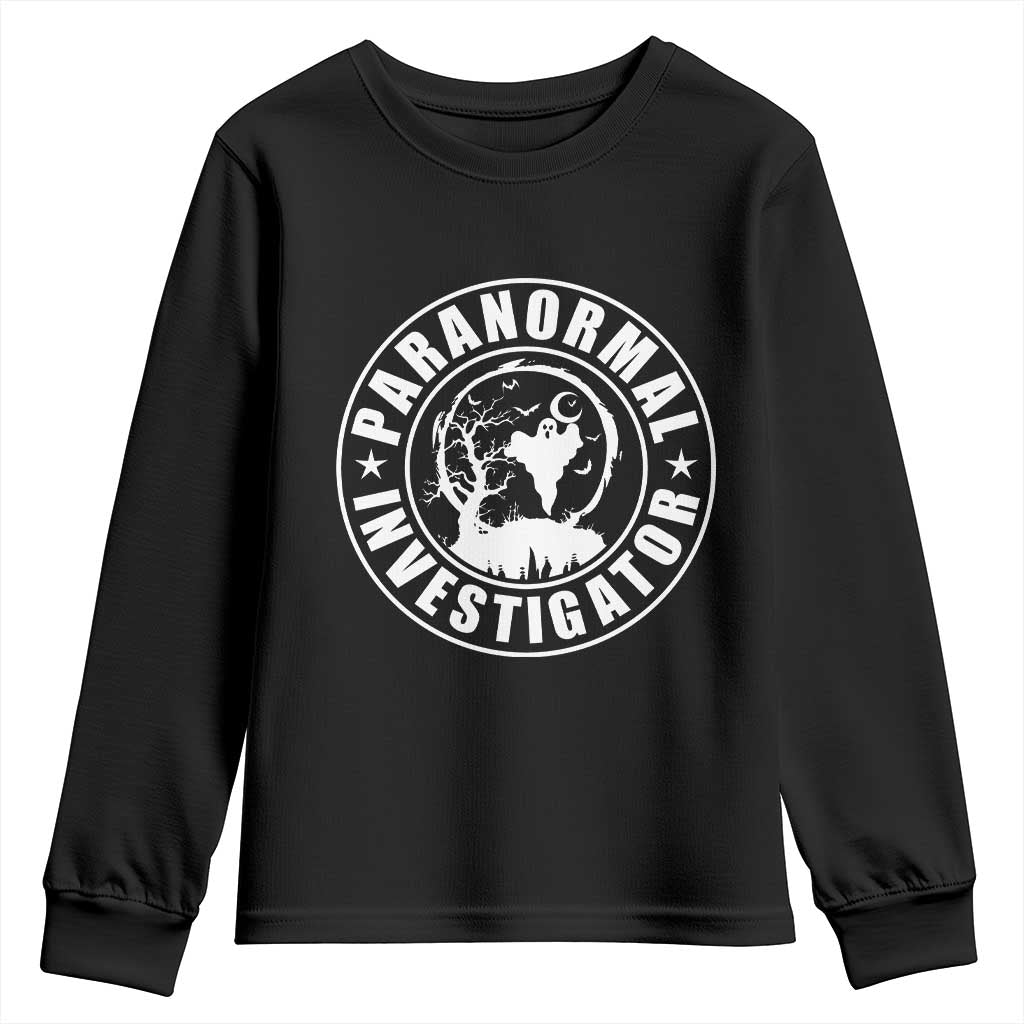 Paranormal Investigator Ghost Hunting Youth Sweatshirt EVP Halloween TS11 Black Print Your Wear