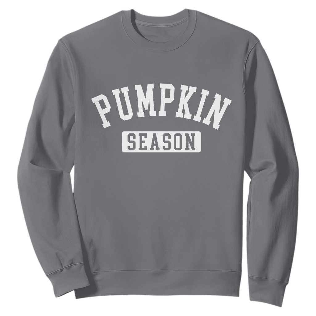 Pumpkin Season Sweatshirt Fall Harvest Season Thanksgiving TS11 Charcoal Print Your Wear