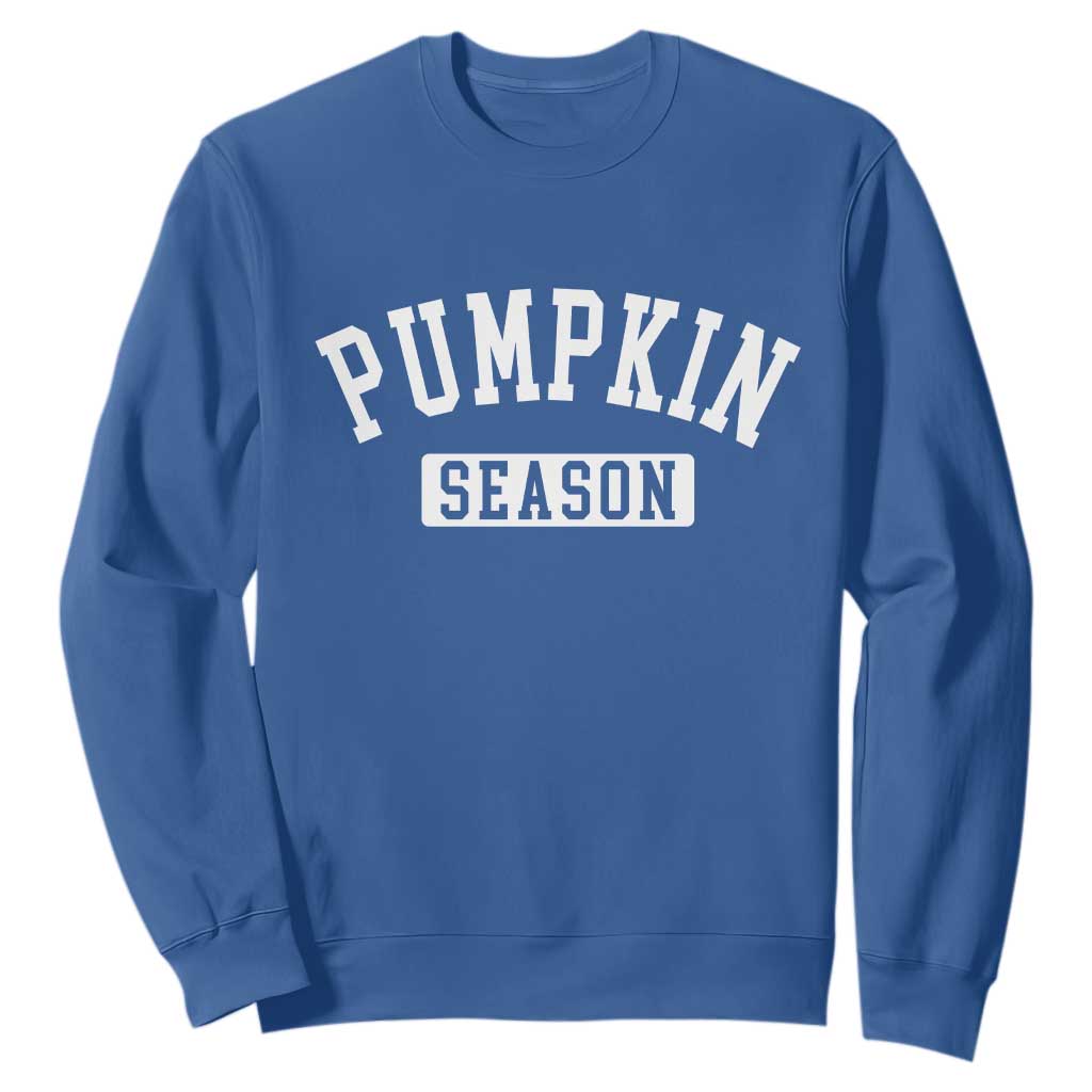 Pumpkin Season Sweatshirt Fall Harvest Season Thanksgiving TS11 Royal Blue Print Your Wear