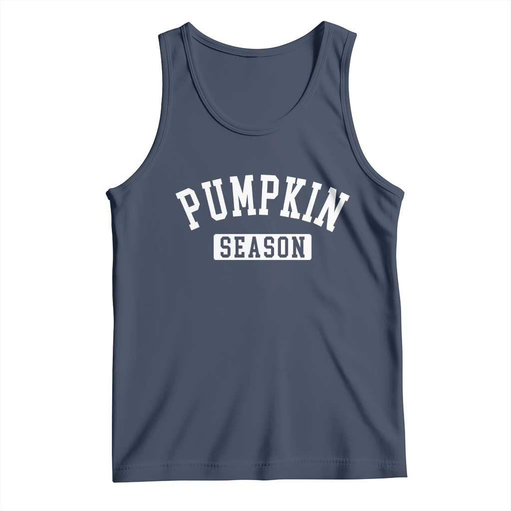 Pumpkin Season Tank Top Fall Harvest Season Thanksgiving TS11 Navy Print Your Wear