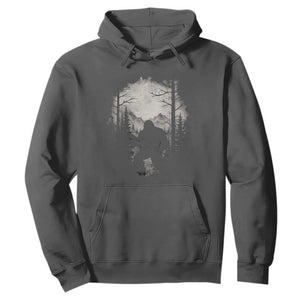 Funny Bigfoot Hunting Hoodie Sasquatch Wildlife Hunter Forest TS11 Dark Heather Print Your Wear