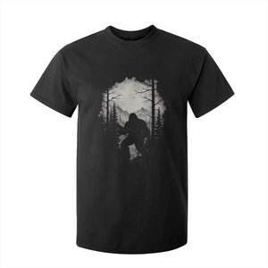 Funny Bigfoot Hunting T Shirt For Kid Sasquatch Wildlife Hunter Forest TS11 Black Print Your Wear
