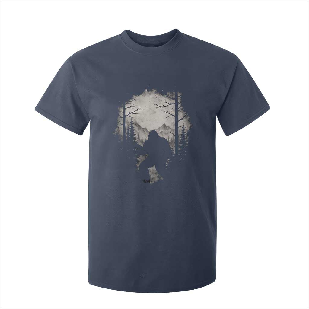Funny Bigfoot Hunting T Shirt For Kid Sasquatch Wildlife Hunter Forest TS11 Navy Print Your Wear