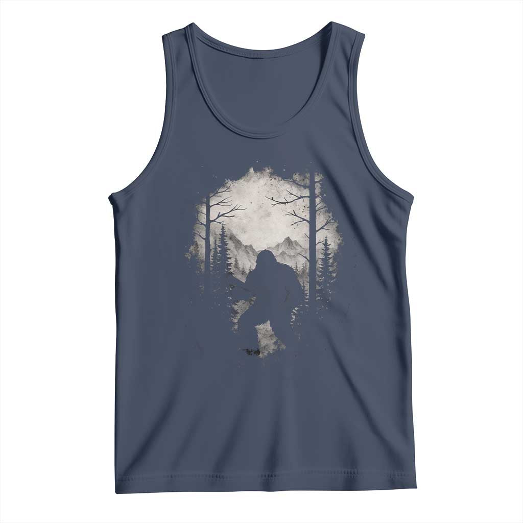 Funny Bigfoot Hunting Tank Top Sasquatch Wildlife Hunter Forest TS11 Navy Print Your Wear