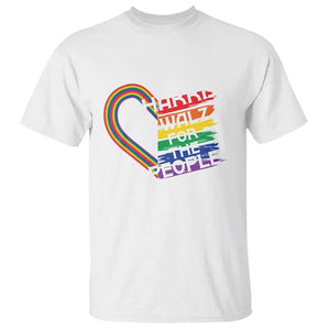 Kamala Walz Supporter T Shirt Harris Walz For The People Rainbow LGBT Flag Heart TS11 White Print Your Wear