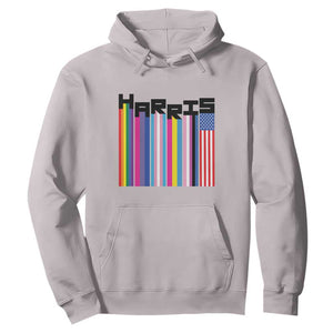 Kamala Supporter 2024 Hoodie Harris Unity American Rainbow LGBT Flag TS11 Ice Gray Print Your Wear