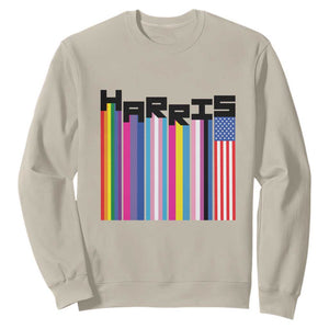 Kamala Supporter 2024 Sweatshirt Harris Unity American Rainbow LGBT Flag TS11 Sand Print Your Wear