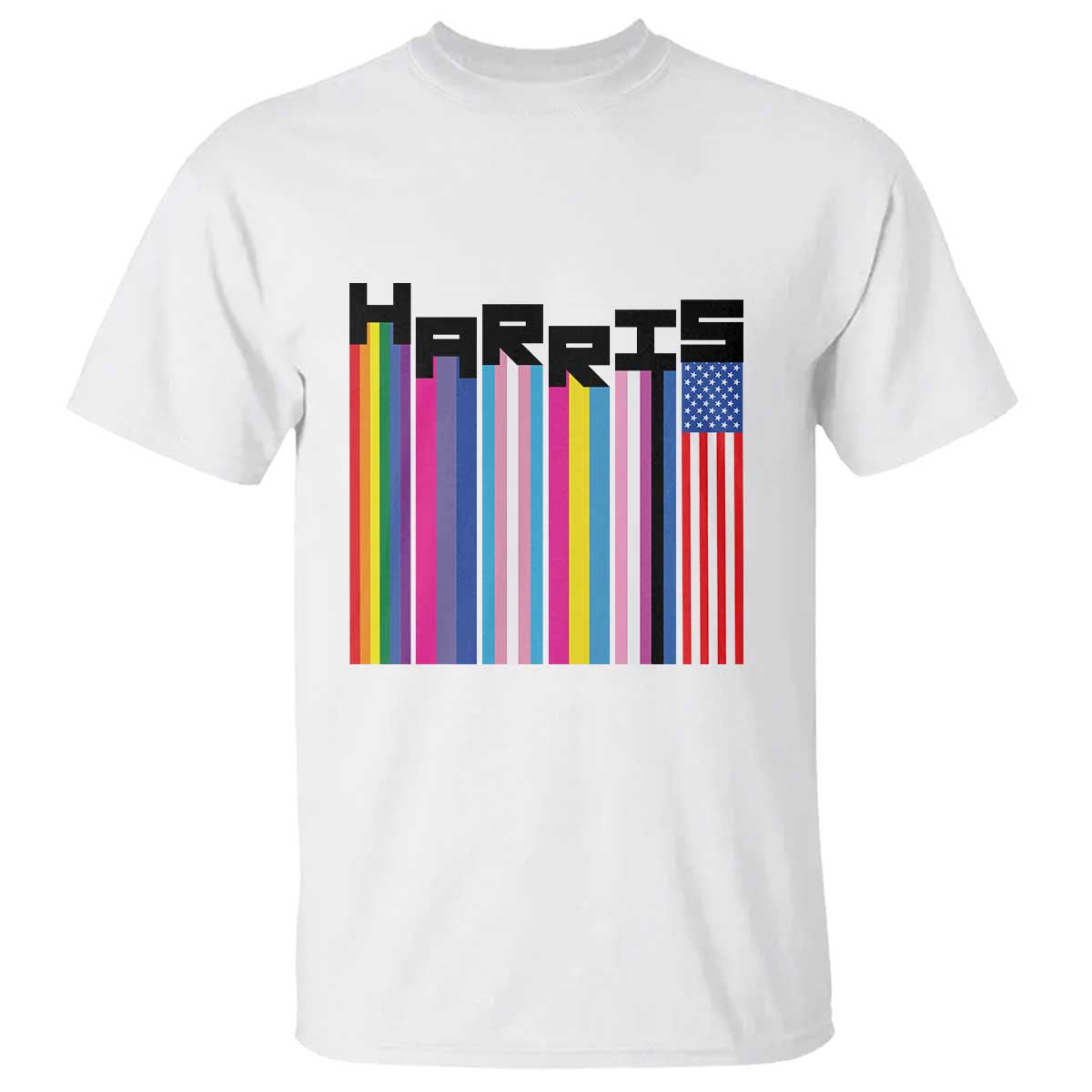 Kamala Supporter 2024 T Shirt Harris Unity American Rainbow LGBT Flag TS11 White Print Your Wear