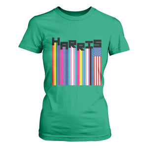 Kamala Supporter 2024 T Shirt For Women Harris Unity American Rainbow LGBT Flag TS11 Irish Green Print Your Wear