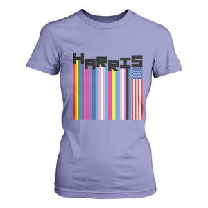 Kamala Supporter 2024 T Shirt For Women Harris Unity American Rainbow LGBT Flag TS11 Violet Print Your Wear