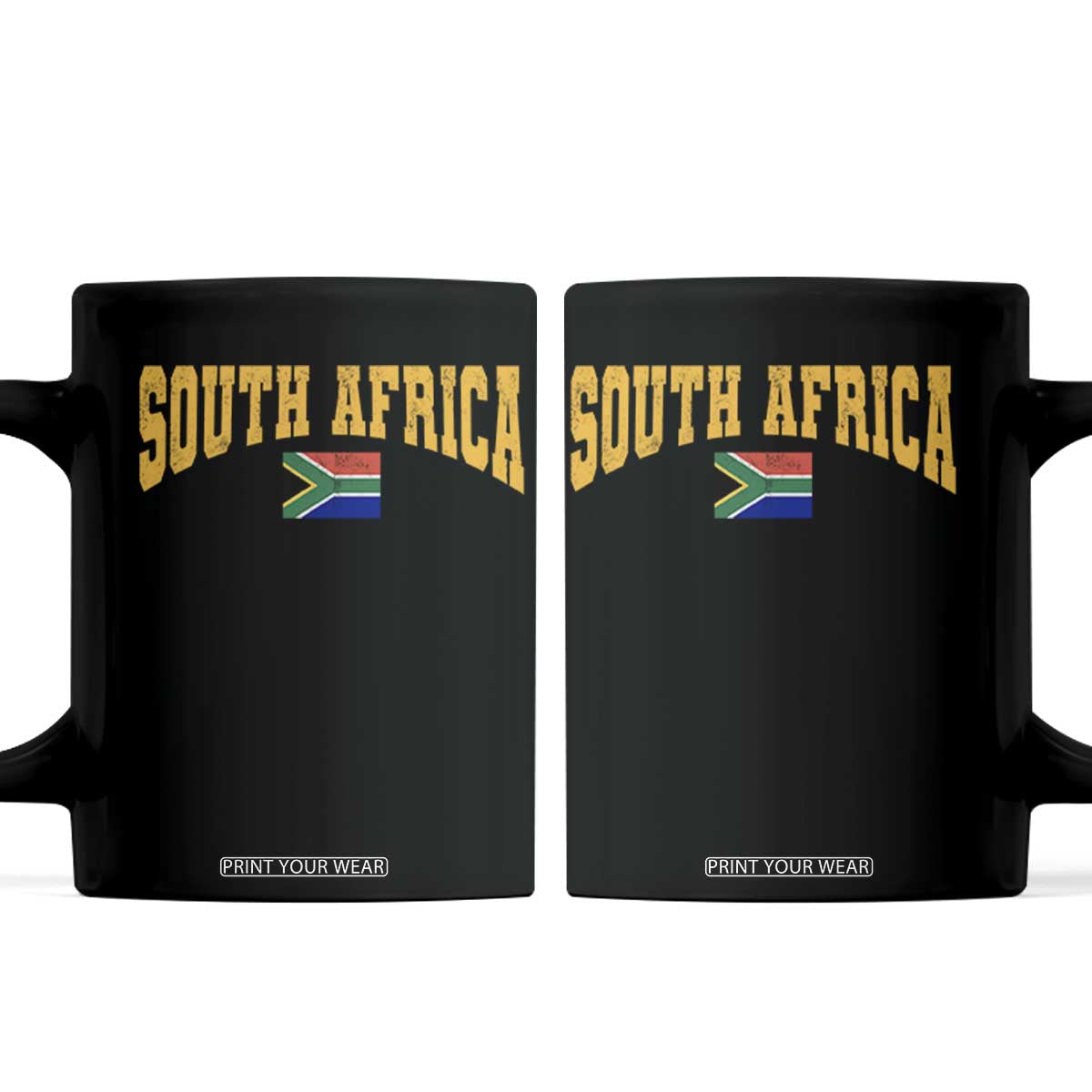 South Africa Sports Throwback Coffee Mug Vintage South African Flag