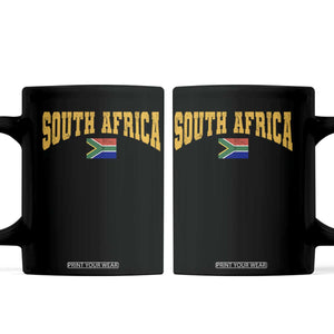 South Africa Sports Throwback Coffee Mug Vintage South African Flag