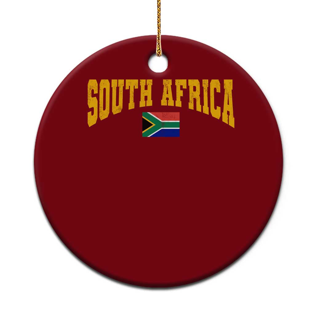 South Africa Sports Throwback Ceramic Ornament Vintage South African Flag