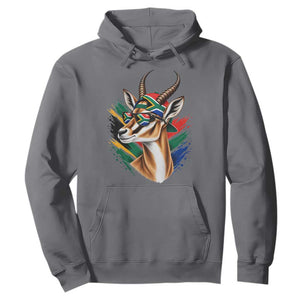 Springbok Wearing Glasses Vintage South African Flag Hoodie