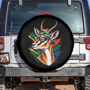 Springbok Wearing Glasses Vintage South African Flag Spare Tire Cover