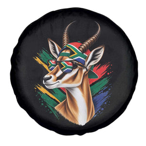 Springbok Wearing Glasses Vintage South African Flag Spare Tire Cover